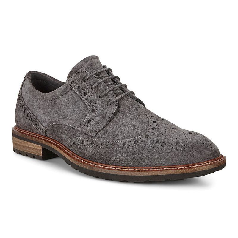 Zapato Brogue Ecco Vitrus I Para Hombre,Gris,862435-IHV